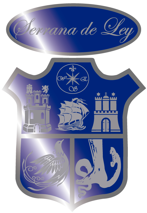 Escudo de armas con el lema "Nemo me impune lacessit" representado en el pie y la serpiente.